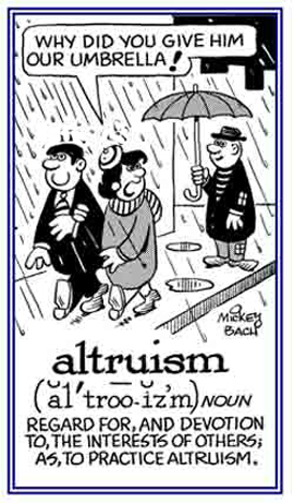 cartoon of altruism