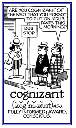 Word Information - search results for: cognizant