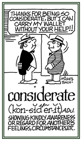 the word considerate