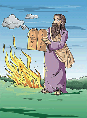Moses is an example of physitheism in which the deity reveals Himself in a burning bush.