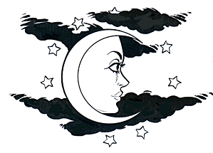 Goddess Luna or the moon.